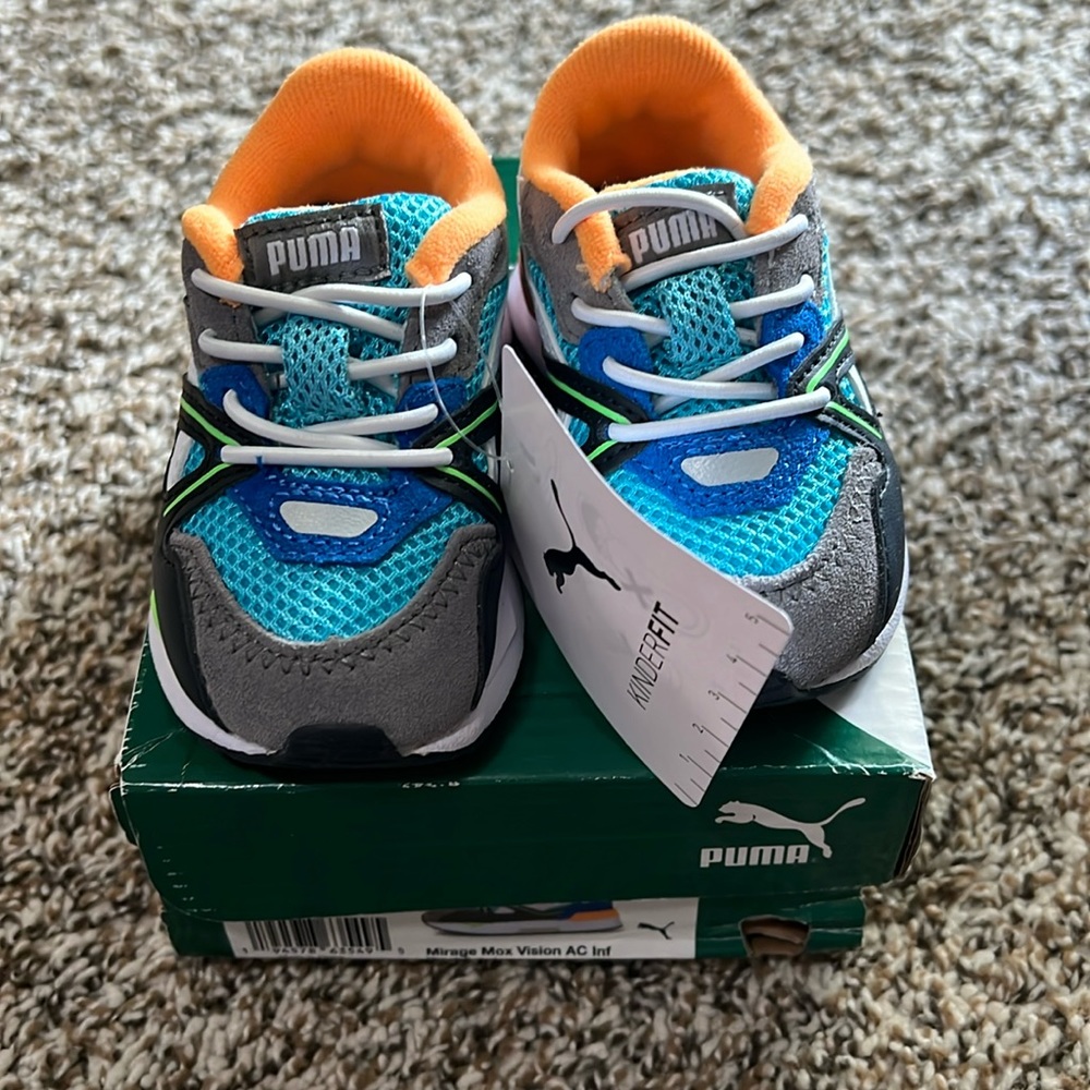 PUMA MIRAGE MOX VISION AC INFANT SIZE 4C (Blue atoll-steel gray)